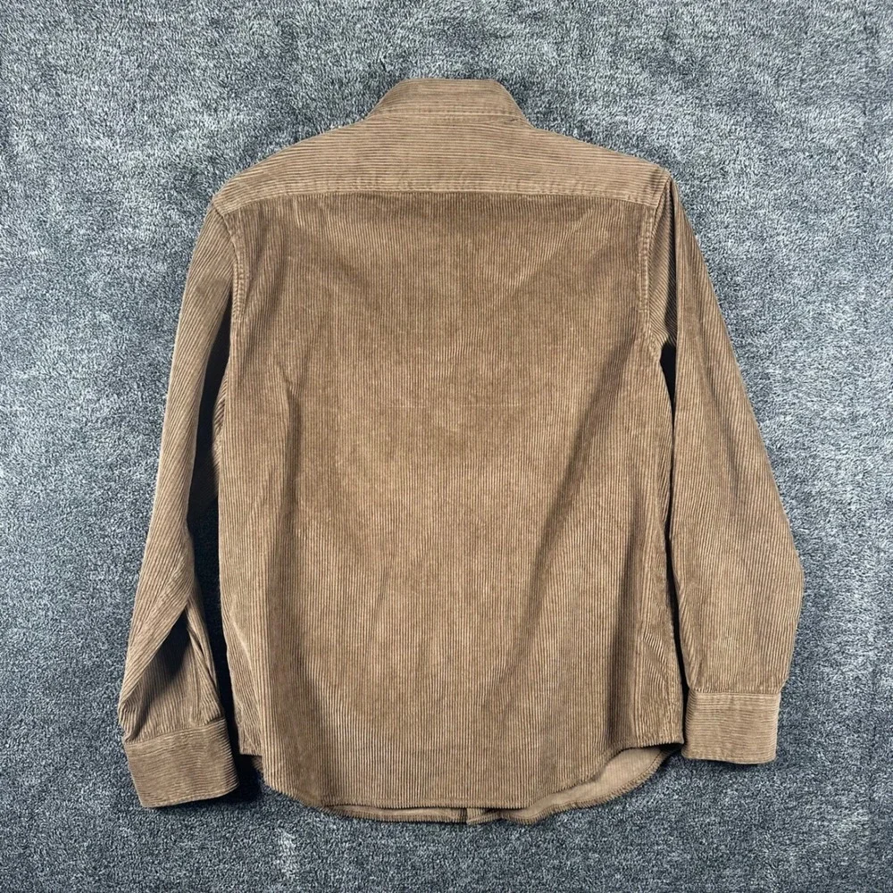 Banana Republic Shirt Mens M Standard Fit Tan Corduroy Button Down Long Sleeve